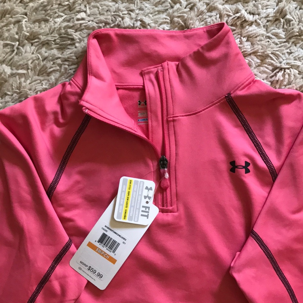 Under Armour pink women's zip up
